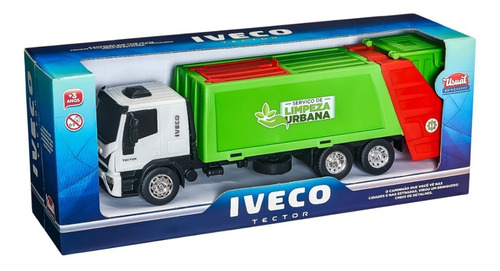 Brinquedo Caminhão Iveco Tector Coletor Limpeza Urbana